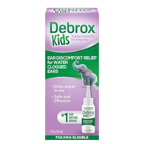 Debrox Kids Ear Discomfort Relief, Ear Drying Drops for Kids and Toddlers, 1 Fl Oz