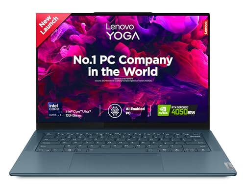 Lenovo Smartchoice Yoga Pro 7 Intel Evo Core Ultra 7 155H Built-in AI 14"(35.5cm) 2.8K-OLED 400Nits 120Hz Laptop (16GB/1TB SSD/NVIDIA RTX 4050 6GB/FHD