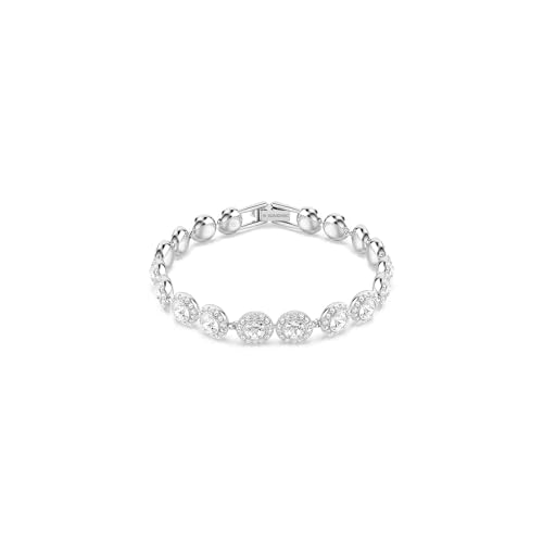 (-29%) Swarovski Una Angelic Armreif, Weißes, Rhodiniertes Tennis-Armband mit Strahlenden Kristallen im Rundschliff