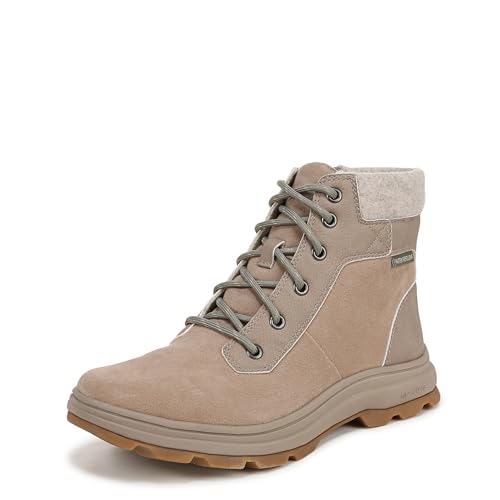 Ryka Womens Women's Brunswick Weatherproof Ankle Boot Twig Taupe Suede Leather 9.5 W