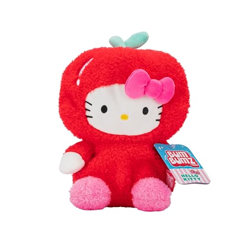 BumBumz 7.5-inch Hello Kitty FruitBumz Plush - Sanrio Hello Kitty Dressed as an Apple Collectible Toy - from The Makers of Original Squishmallows