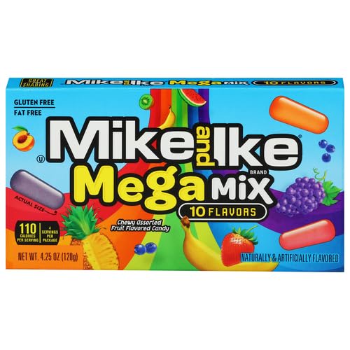 Mike and Ike Chewy Mega Mix Candy 4.25 oz