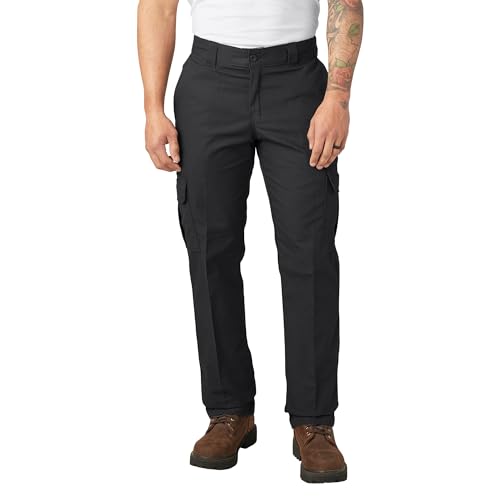 Dickies Flex Regular Fit Cargo Pants, Black, 34 30