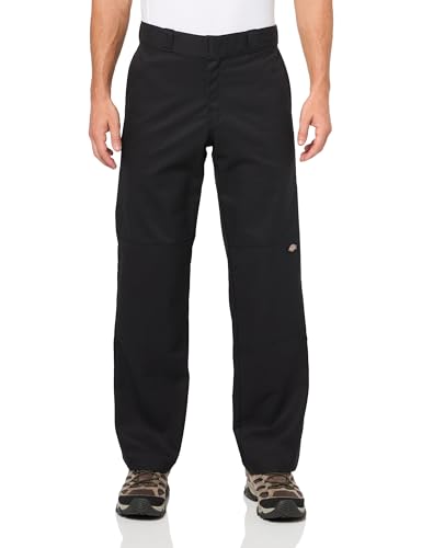 Dickies Flex Regular Fit Double Knee Work Pants, Black, 32 32