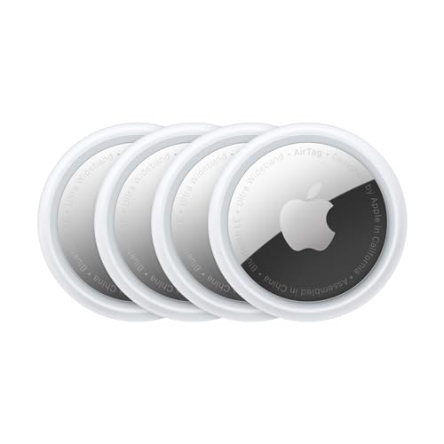 Apple AirTag 4 Pack. Keep Track of and find Your Keys, Wallet, Luggage, Backpack, and More. Simple one-tap Set up with iPhone or iPad