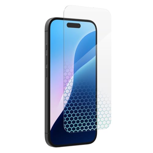 ZAGG XTR4 Screen Protector for iPhone 16/15-11x Stronger Tempered Glass, Blue Light Filtration, Anti-Reflective Technology, Graphene Reinforced, InvisibleShield, Easy Dust-Free Installation