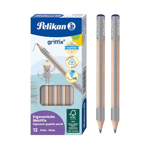 (-18%) Pelikan griffix ergonomische Dreikant-Bleistifte aus Holz, Minen-Stärke HB, 12 Stück