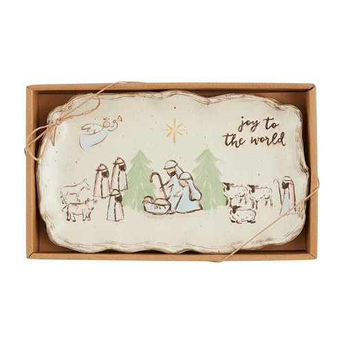 Mud Pie Boxed Nativity Plate; 6" x 9 3/4"