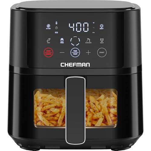 Chefman 4 QT Compact Air Fryer with Easy-View Window Touch Controls
