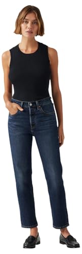 🔥 SELTEN SO GÜNSTIG (-65%) Levi's Damen Jeanshose 501 Crop High Rise, Straight Fit, Blau (Apply Now), W31/L30