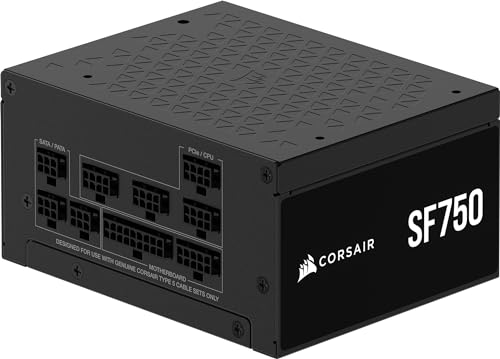 (-30%) CORSAIR SF750 (2024) Vollständig Modulares Geräuscharmes 80 PLUS Platinum ATX-Netzteil – ATX 3.1-Kompatibel – PCIe 5.1-Fähig – SFX-to-ATX-Halterung im Lieferumfang Enthalten – Schwarz