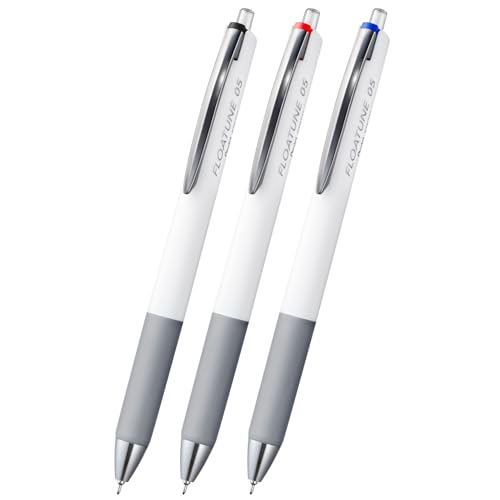 Pentel Floatune retractable rollerball extra fine 0.5mm point pen office color black blue red ink