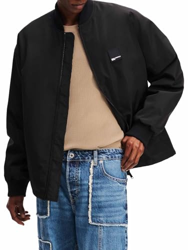 🔥 STARKER PREIS (-80%) KARL LAGERFELD JEANS Herren Bomber Schwarz M