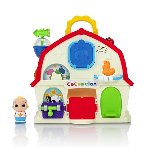 CoComelon JJ’s Musical Barn Playset - 9-inch On-The-Go Barn - JJ Figure - 8 Sensory Features - 3 Song Clips - Toys for Toddlers and Preschoolers
