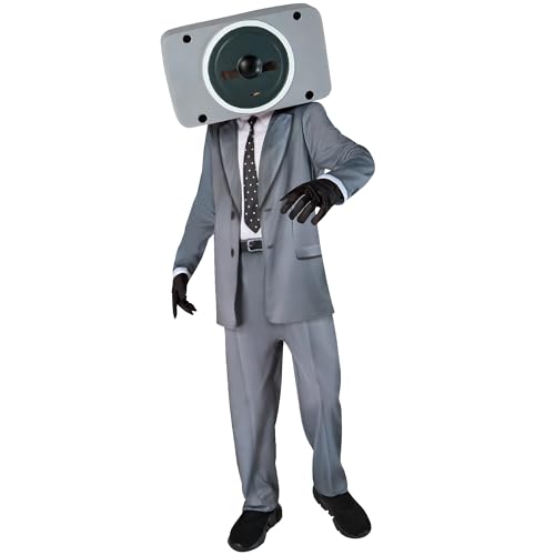 NECA Skibidi Toilet Speakerman Fun Costume for Kids, for Themed Parties and Halloween, Large