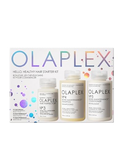 Olaplex Hello Healthy Hair Starter Kit: No. 3, 4, 5, Shampoo & Conditioner Set to Cleanse, Hydrate, & Control Frizz Up to 72 Hours, Hair Perfector to Strengthen & Reverse Damage, For All Hair Types