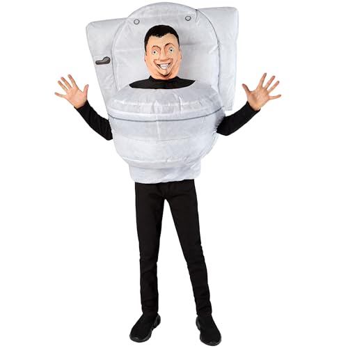Rubies Skibidi Toilet: Skibidi Toilet Inflatable Costume for Kids, Boy's One Size