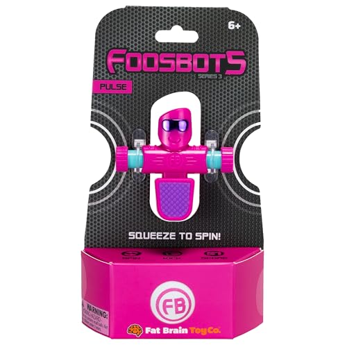 Fat Brain Toys Foosbots Single Player Pulse Pink, Games for Kids Toys, New Active Play Tabletop Trickshot Game for Ages 6 and Up