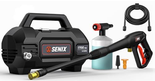 SENIX 2X2 40V Max Cordless Snow Blower with Variable-Speed Steel Auger, 21" Width, 12" Depth, 33ft Max Throw, 1800W Brushless Motor,10000mAh Batteries & LED Lights 680Lbs/Min Snow Capacity(STX2-M1)
