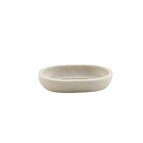 🔥 SELTEN SO GÜNSTIG (-25%) Douceur d'Intérieur Granite Seifenschale (12 x 8,5 x 2 cm), Sand, einfarbiges Polyresin