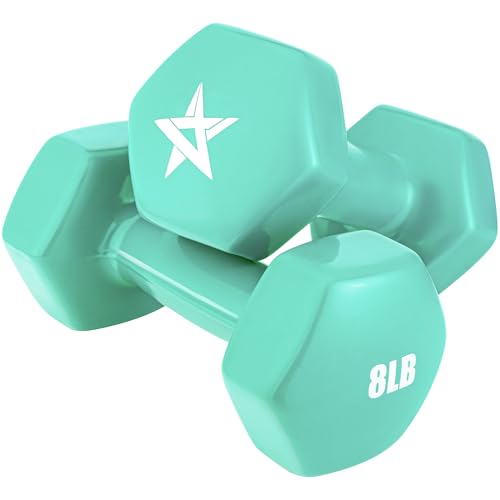 Yes4All Vinyl Coated Hex Dumbbell Set
