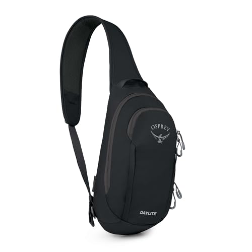 Osprey Daylite Shoulder Sling Bag – Compact Crossbody Sling Backpack for Everyday Carry, Festivals, and Travel – Lightweight, Comfortable Fit for Hands-Free Convenience, Black