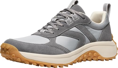 KEEN Men's KS86 Comfortable Durable Retro Style Sneakers, Steel Grey/Alloy, 8