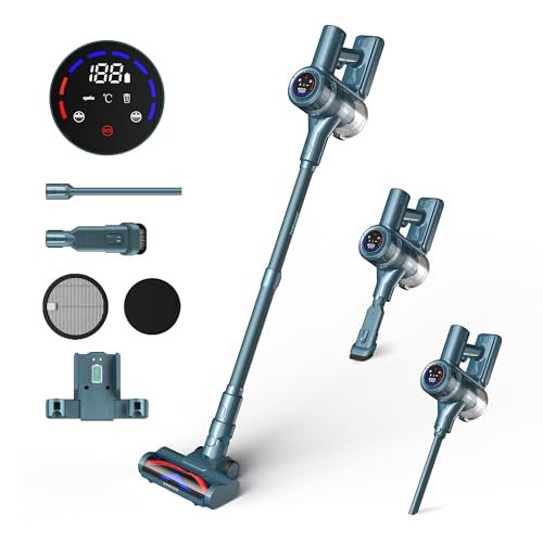 🔥 STARKER PREIS (-59%) HAIMEEC Staubsauger mit Hepa Filter, 500W, Max 50Min, Milbensauger für Matratzen mit LED Display/Anti-Tangle-Bürste, C3
