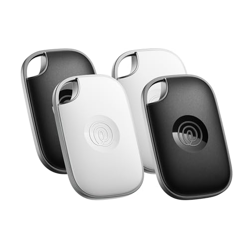 Tile by Life360 Pro - Powerful Bluetooth Tracker, Key Finder and Item Locator for Keys Bags, and More. Both iOS and Android Compatible. Phone Finder. 4-Pack (Black/White)