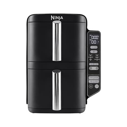 (-43%) Ninja Double Stack Heißluftfritteuse, 6 Portionen, Schwarz SL300EU