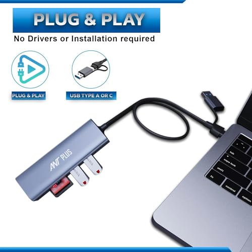 Booster 601 USB C 3.0/3.2 gen 2 Cables with SSD Card Reader 3.1 hub & Thunderbolt SSD 6-in-1 3 to Storage Drive to Adapter Cable Portable Type C Adapt
