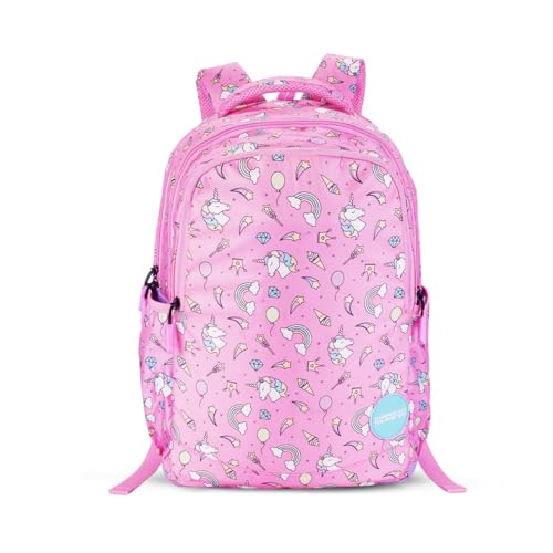 Starlet | 25.5L Backpack | School Bag | 3 Compartments | School Bag for Girls | Pink | 1 Year Global Warranty