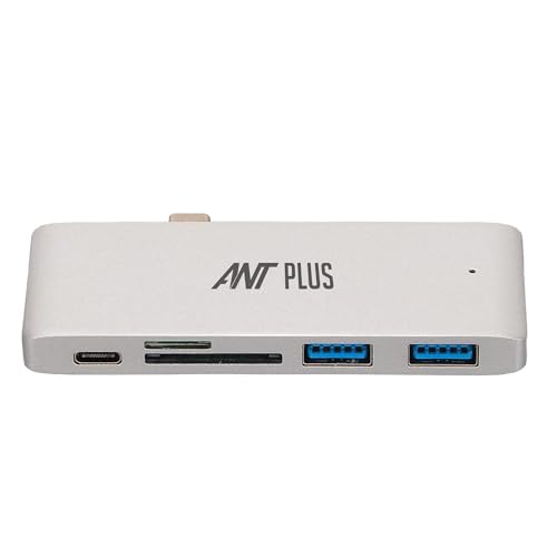 Ant Plus Booster Mac 01 USB C Adapter for MacBook Pro/Air 1 USB-C Hub Pro Accessories with 3 USB 3.0 Ports, USB C to SD/TF Card Reader and Thunderbolt