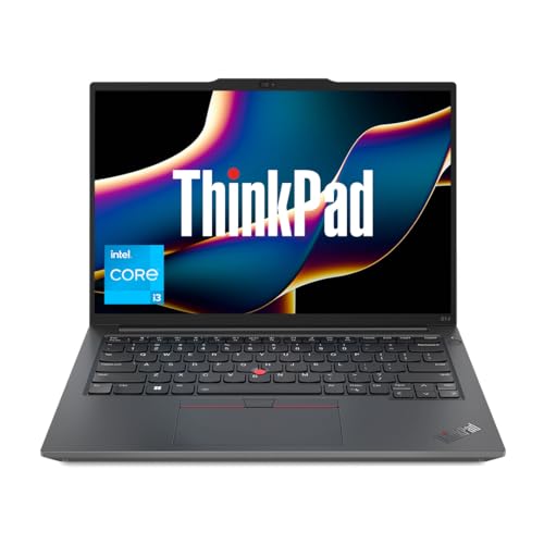 Lenovo ThinkPad E14 Intel Core i3 13th Gen 14" WUXGA IPS 300 Nits Thin and Light Laptop (8GB RAM/512GB SSD/Windows 11 Home/FPR/Black/1Y Onsite/1.41 kg