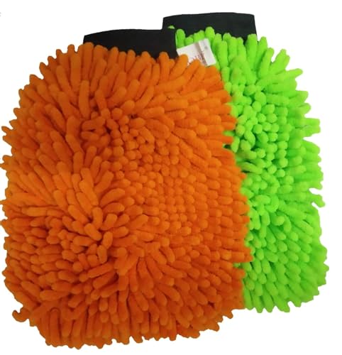 Arto Microfiber padded Soft Gloves for Cleaning and Dusting Chenille Mitt Cleaning Gloves, Home, Kitchen, Ceramic Products, Car washing Gloves (Pack o