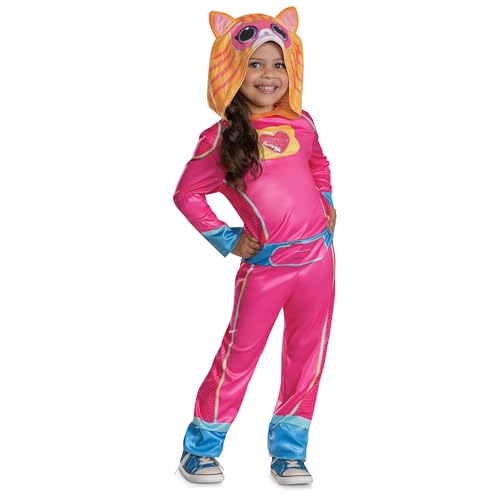 Disney Super Kitties Ginny Costume for Kids, Official Super Kitties Costume Outfit with Headpiece, Child Size (4-6x)