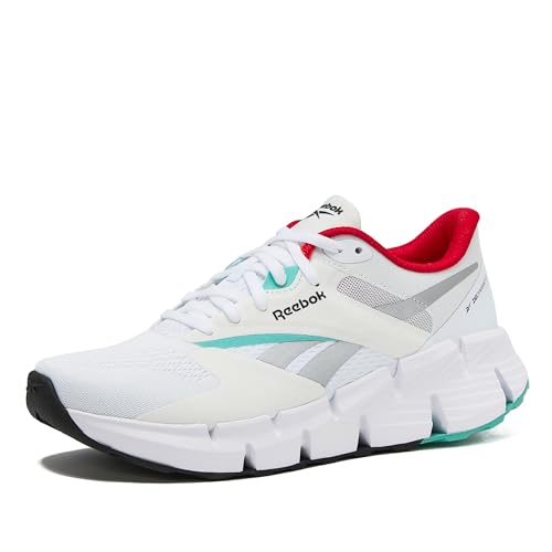 Reebok Zig Dymanica 5 Running Shoes for Women, White/White/AI Aqua, 5