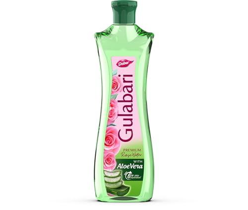 Dabur Gulabari Premium Rose Water with Aloe Vera - 400 ml | Upto 8 HR Skin Hydration | Cleanses, Tones and Moisturises Skin | For All Skin Types