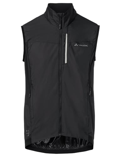 🔥 STARKER PREIS (-49%) VAUDE Men's Kuro Air Vest – Hybrid Windweste für Herren mit Stretcheinsätzen, Laufweste Herren mit 3 Reißverschlusstaschen, Atmungsaktiv & Winddicht, Passform: Slim fit, black, S