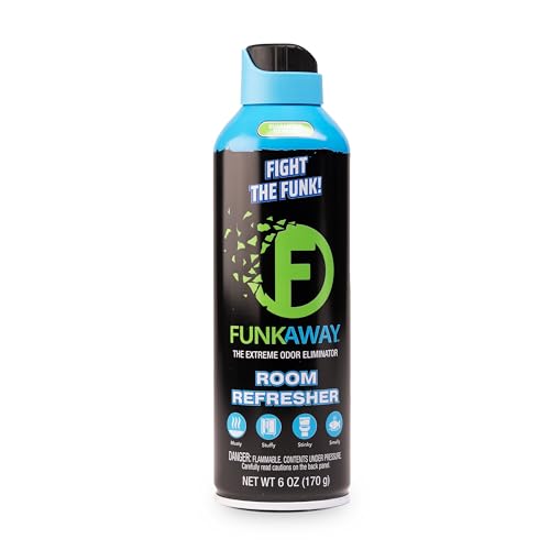 FunkAway Extreme Odor Eliminating Room Refresher AeroSpray, 6 oz., Odor Eliminating Room Spray Removes Musty, Stuffy, Stinky and Smelly Airborne odors