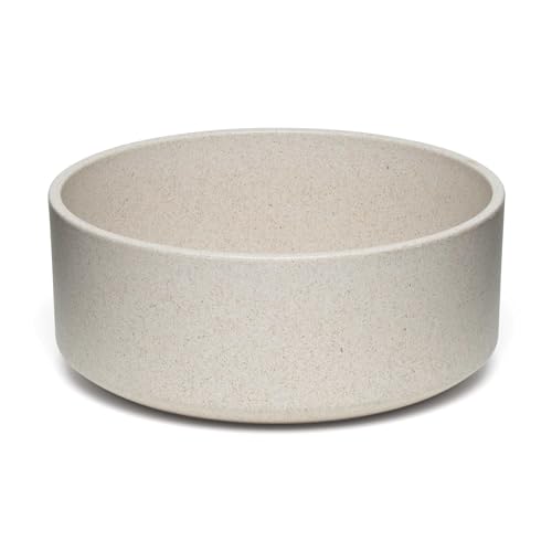 Loving Pets - Dolce Bamboo - Eco-Friendly Pet Bowls & Dishes for Dog, Cats, Puppy Food and Water Dish -Sustainable and Dishwasher Safe, Made with Real Bamboo (Medium, Oat-Beige)
