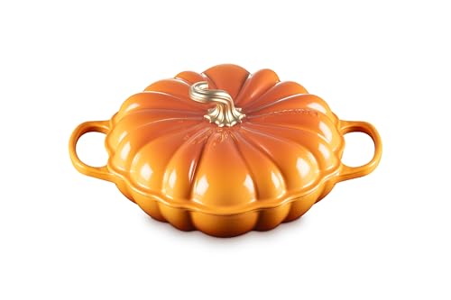 Le Creuset Enameled Cast Iron Figural Pumpkin Braiser, 2.75 qt., Persimmon