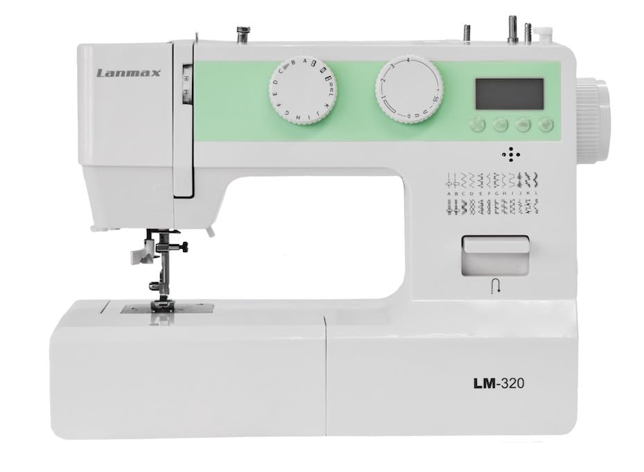 Máquina Costura Portátil 24 Pontos Doméstica Bivolt Servo Motor c/painel Eletronico 100w
