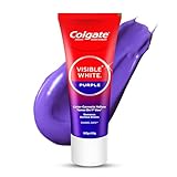 Colgate Visible White Purple Toothpaste for Teeth Whitening Helps Remove Surface Stains Whitens Yellow Teeth EnamelSafe for Daily Use 120g
