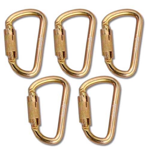 Steel Quarter Turn-LOCKING Bulb Type Carabiner, EN 362: 2004 (PACK OF 5),AK-HC-113