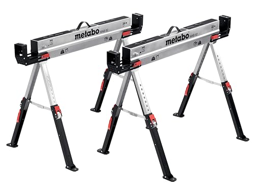 (-50%) metabo MAB 82-2 Arbeitsbock-Set, Unterstellböcke höhenverstellbar, Stahl