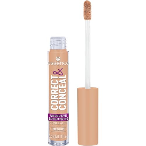🔥 SELTEN SO GÜNSTIG (-51%) essence CORRECT & CONCEAL under eye brightening concealer, Nr. 20, Nude, aufhellend, farbkorrigierend, natürlich, für sensible Haut, vegan, ölfrei, ohne Parfüm, ohne Alkohol, 1er Pack (3.5ml)