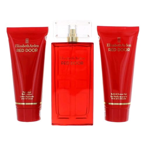 Elizabeth Arden RED DOOR Eau de Toilette 100ml 3-piece Gift Set, floral woody perfume, luxury fragrance gifting for women
