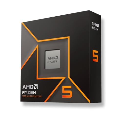 AMD Ryzen 5 9600X Desktop Processor with Integrated Radeon Graphics, 6 cores 12 Threads 32 MB Cache Base Clock 3.9GHz Upto 5.4GHz AM5 Socket, Memory