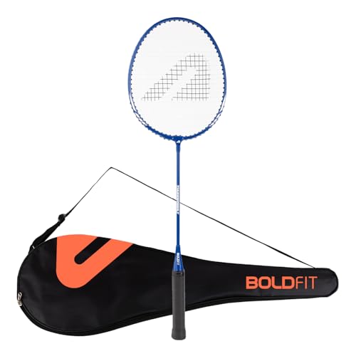 Boldfit Badminton Rackets for Beginners, Adults Aluminium Shuttle Bat with Full Cover Bag Badminton Racket for Practice & Match Lightweight Badminton 